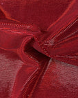 Red Foil Dotted Stretch Velvet Fabric - Fashion Fabrics LLC