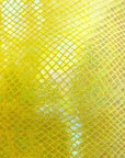 Yellow Venom Snake Skin Stretch Velvet Iridescent Spandex Fabric - Fashion Fabrics Los Angeles 
