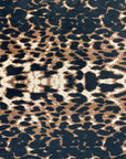 Safari Leopard Print Stretch Velvet Fabric - Fashion Fabrics Los Angeles 