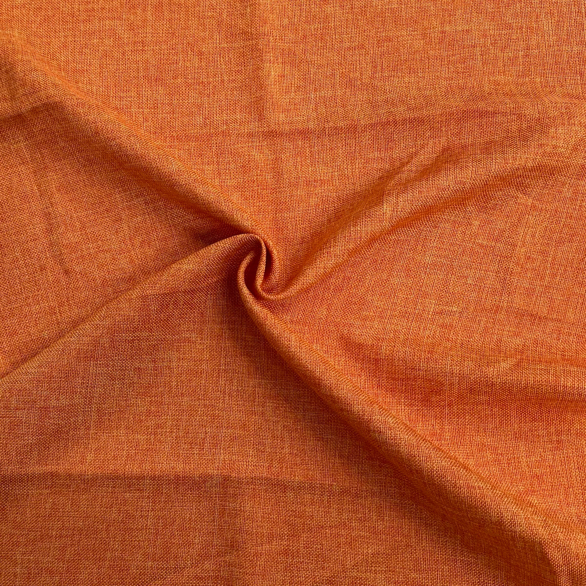 Tissu en fausse toile de jute orange bicolore vintage en lin 