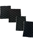 Red | Black Diamond Quilted Foam Backed Faux Leather Vinyl Fabric