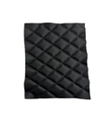 Black Diamond Quilted Foam Backed Faux Leather Vinyl Fabric