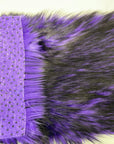 Purple Black Husky Print Long Pile Shaggy Faux Fur Fabric - Fashion Fabrics LLC