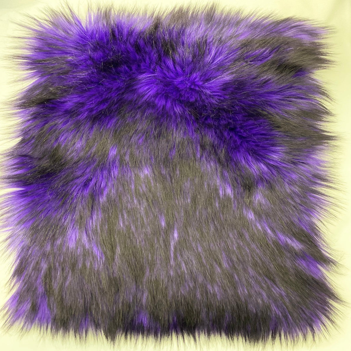 Purple Black Husky Print Long Pile Shaggy Faux Fur Fabric - Fashion Fabrics LLC