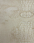 Beige | Tissu vinyle en similicuir bicolore Gold Mugger Gator