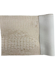Beige | Gold Mugger Two Tone Gator Faux Leather Vinyl Fabric