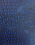Azul Real | Tela de vinilo de piel sintética Gator de dos tonos, color negro