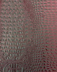 Dark Wine Red Aussie 3D Embossed Gator Vinyl Fabric - Fashion Fabrics LLC