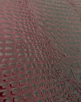 Dark Wine Red Aussie 3D Embossed Gator Vinyl Fabric - Fashion Fabrics LLC