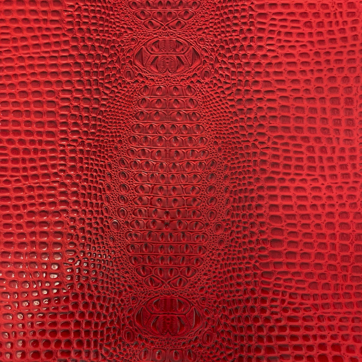 Fire Red Aussie 3D Embossed Gator Vinyl Fabric - Fashion Fabrics LLC