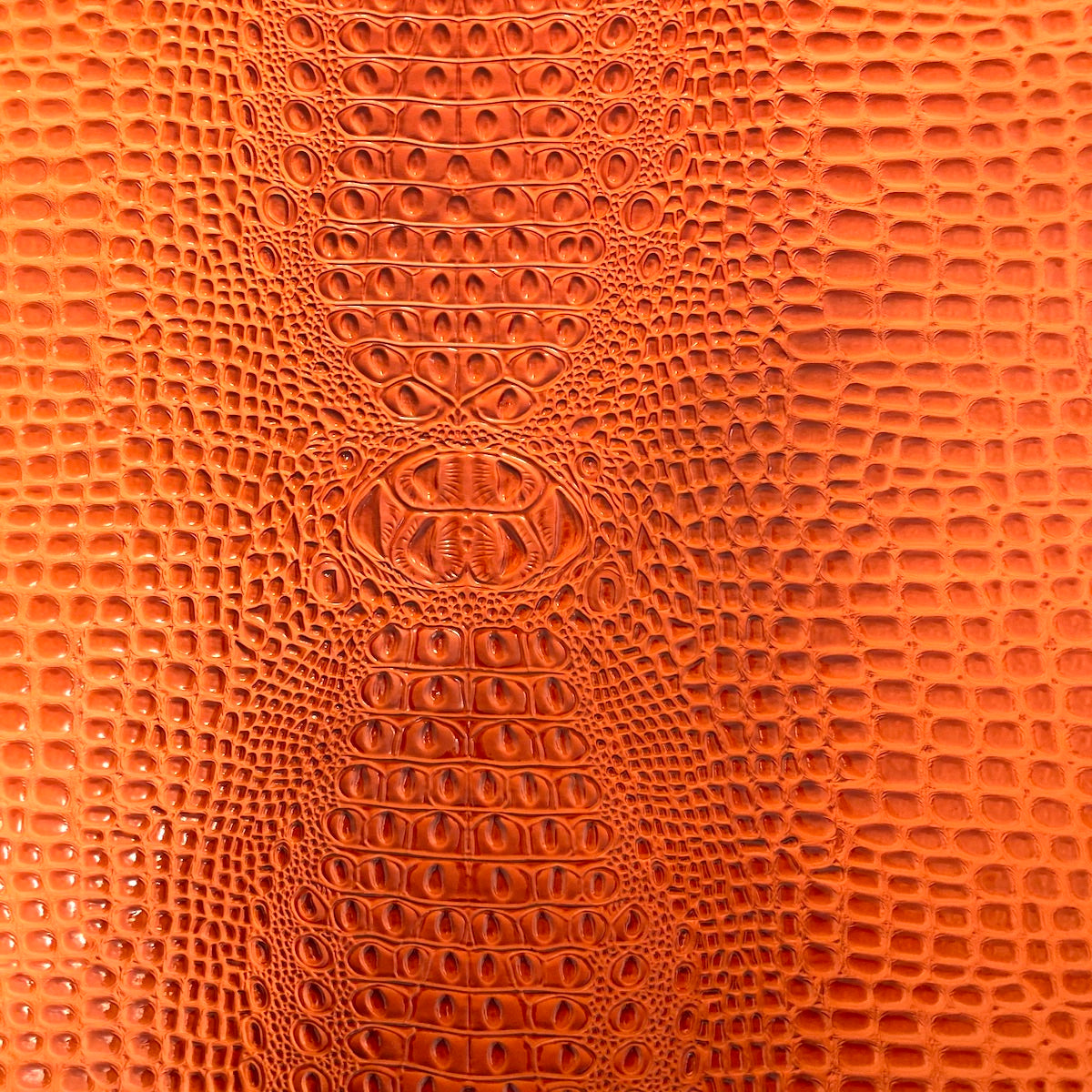 Orange Aussie 3D Embossed Gator Vinyl Fabric - Fashion Fabrics LLC