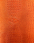 Orange Aussie 3D Embossed Gator Vinyl Fabric - Fashion Fabrics LLC