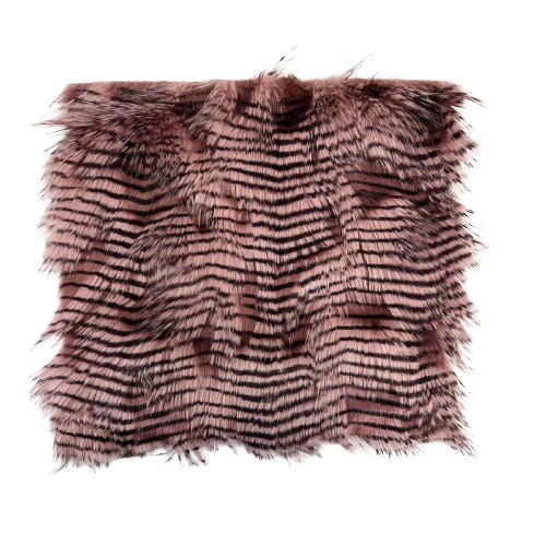 Mauve Pink Porcupine Feather Faux Fur Fabric