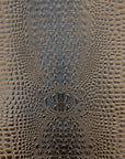 Dark Chocolate Aussie 3D Embossed Gator Vinyl Fabric - Fashion Fabrics LLC