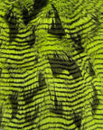Tela de piel sintética de plumas de puercoespín verde lima 