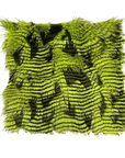 Tela de piel sintética de plumas de puercoespín verde lima 