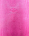 Pink Aussie 3D Embossed Gator Vinyl Fabric - Fashion Fabrics LLC