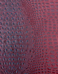 Ruby Red Aussie 3D Embossed Gator Vinyl Fabric - Fashion Fabrics LLC