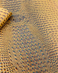 Gingerbread Brown Aussie 3D Embossed Gator Vinyl Fabric - Fashion Fabrics LLC