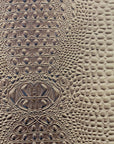 Hazelnut Brown Aussie 3D Embossed Gator Vinyl Fabric - Fashion Fabrics LLC