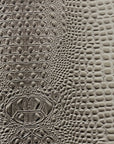 Gray Aussie 3D Embossed Gator Vinyl Fabric - Fashion Fabrics LLC