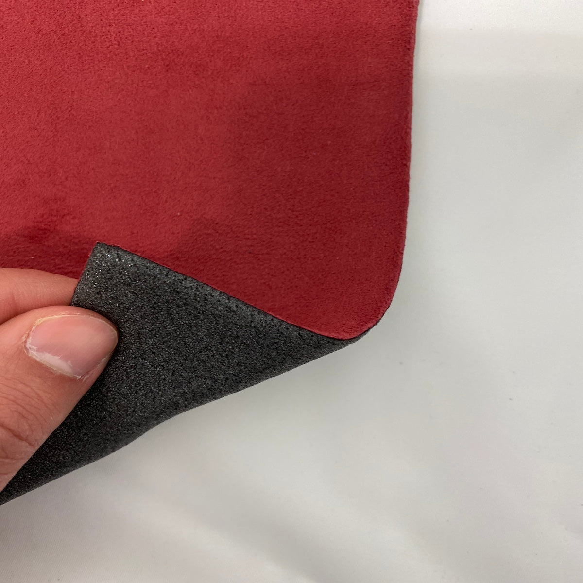 Red Luxury Stretch Suede Foam Backed Headliner Fabric - Fashion Fabrics LLC