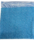 Tissu de rodéo en velours extensible brodé de paillettes de rodéo bleu bébé