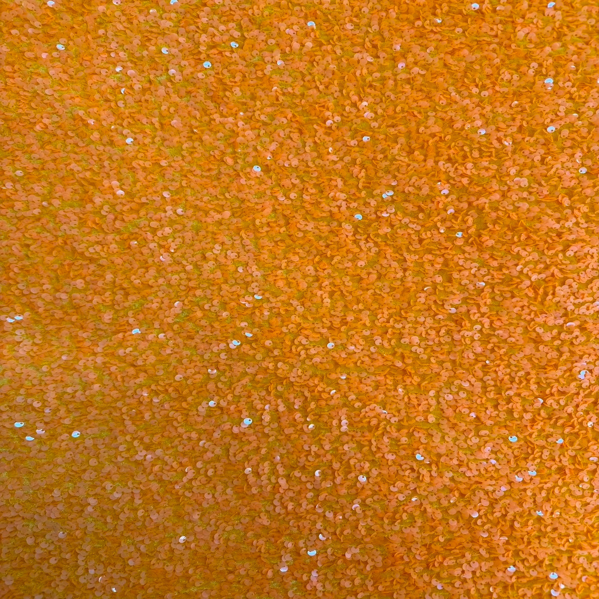 Tissu de rodéo en velours extensible brodé de paillettes de rodéo orange Sun Kissed