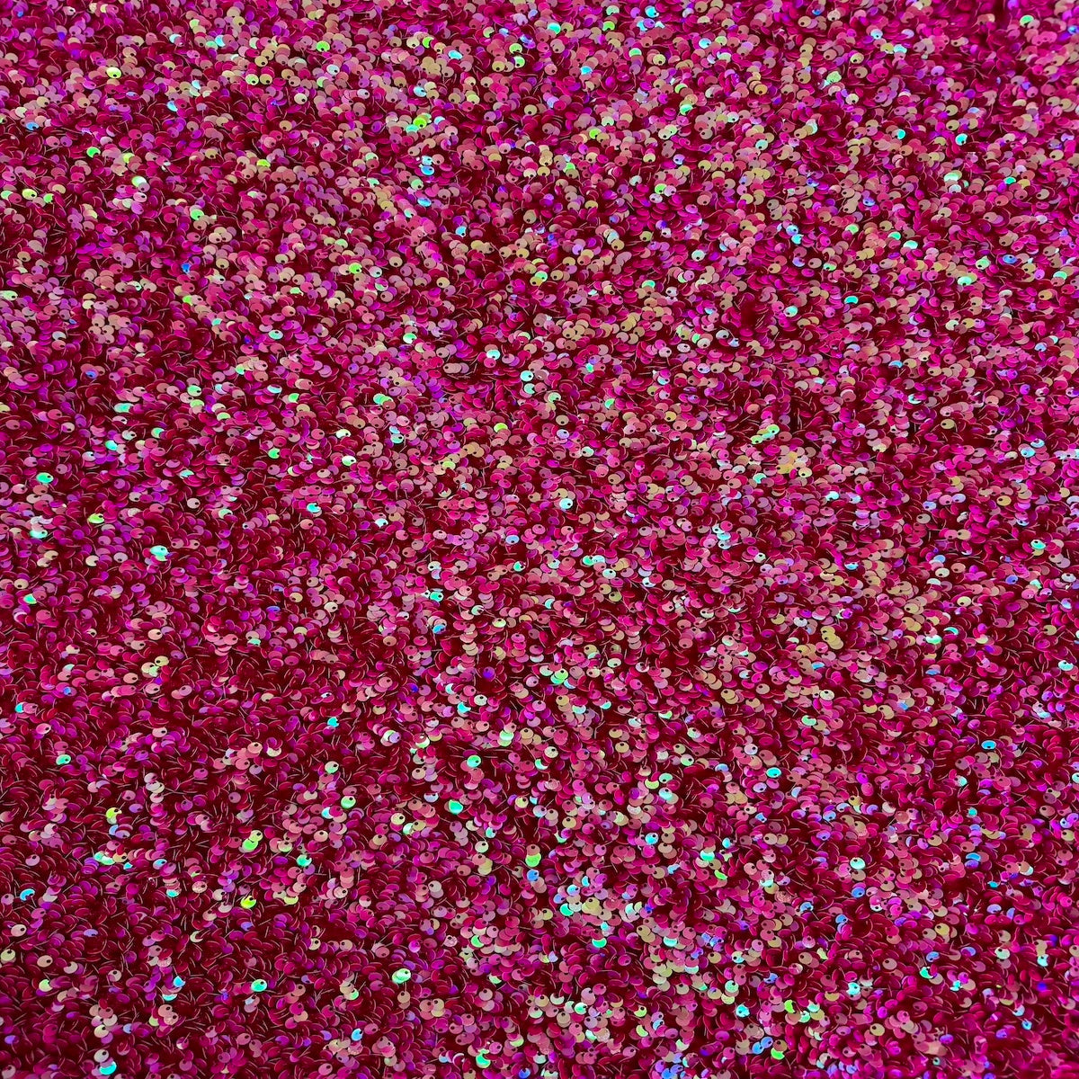 Fuchsia Iridescent Sequins Embroidered Stretch Velvet Rodeo Fabric