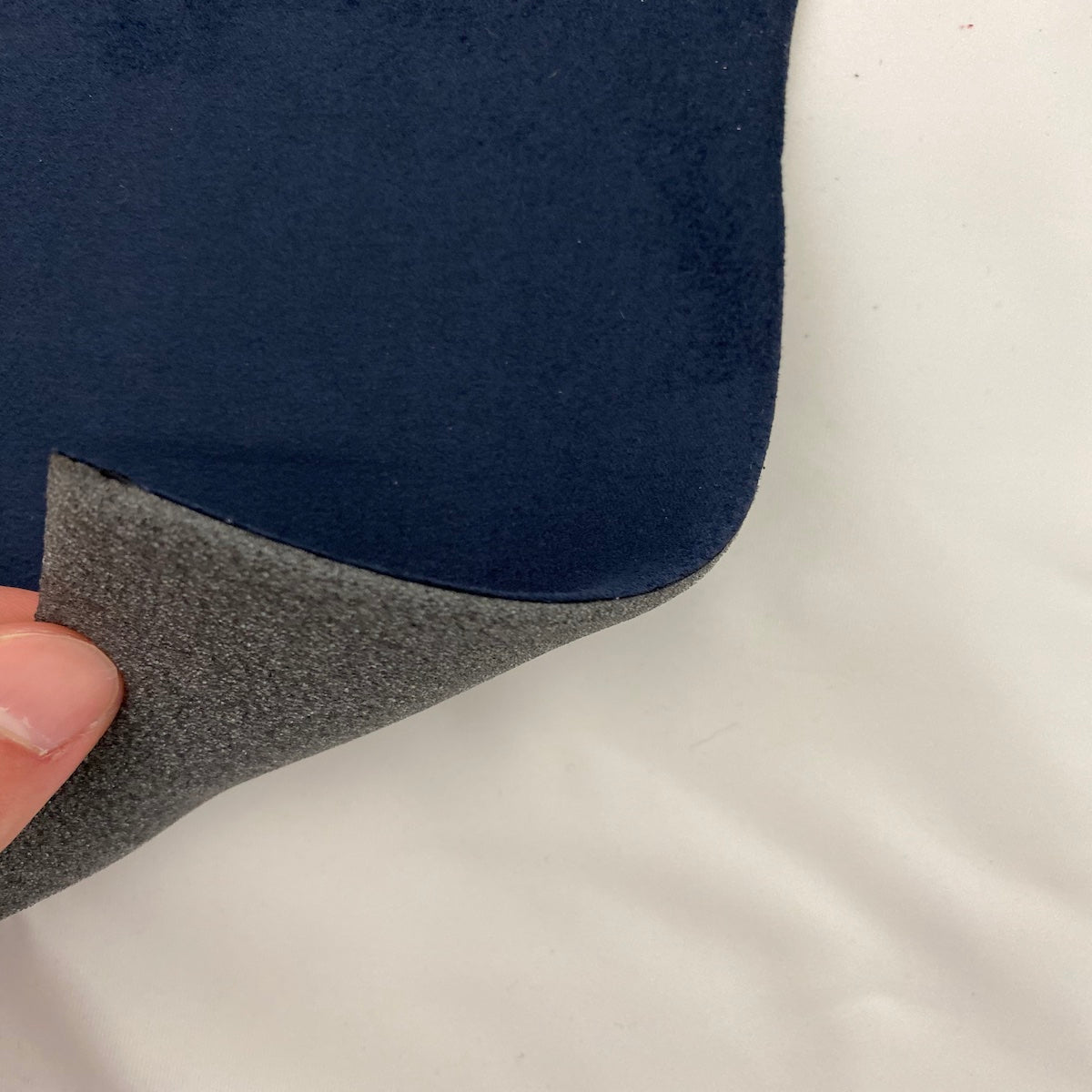 Navy Blue Luxury Stretch Suede Foam Backed Headliner Fabric - Fashion Fabrics LLC