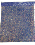 Tissu de rodéo en velours extensible brodé de paillettes irisées lavande