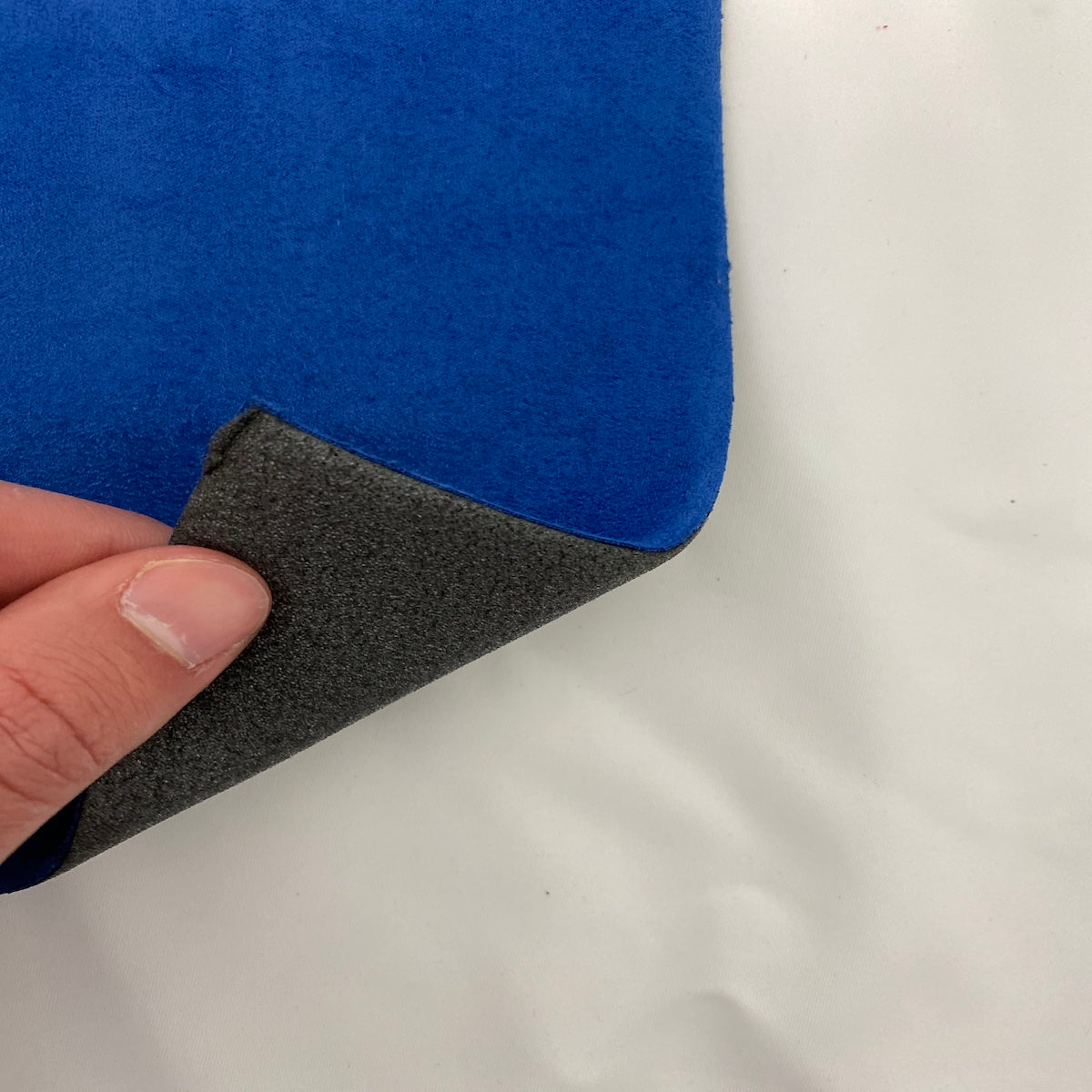 Royal Blue Luxury Stretch Suede Foam Backed Automotive Headliner Fabric