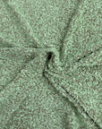 Tissu de rodéo en velours extensible brodé de paillettes vert menthe