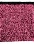 Fuchsia | Black Sequins Embroidered Stretch Velvet Rodeo Fabric