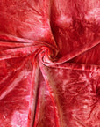 Red Pink Tie Dye Stretch Velvet Fabric - Fashion Fabrics LLC