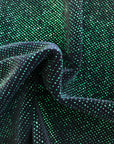 GreenGreen Sparkle Glitter Lurex Stretch Velvet Fabric - Fashion Fabrics Los Angeles 