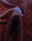 Red Sparkle Glitter Lurex Stretch Velvet Fabric - Fashion Fabrics Los Angeles 