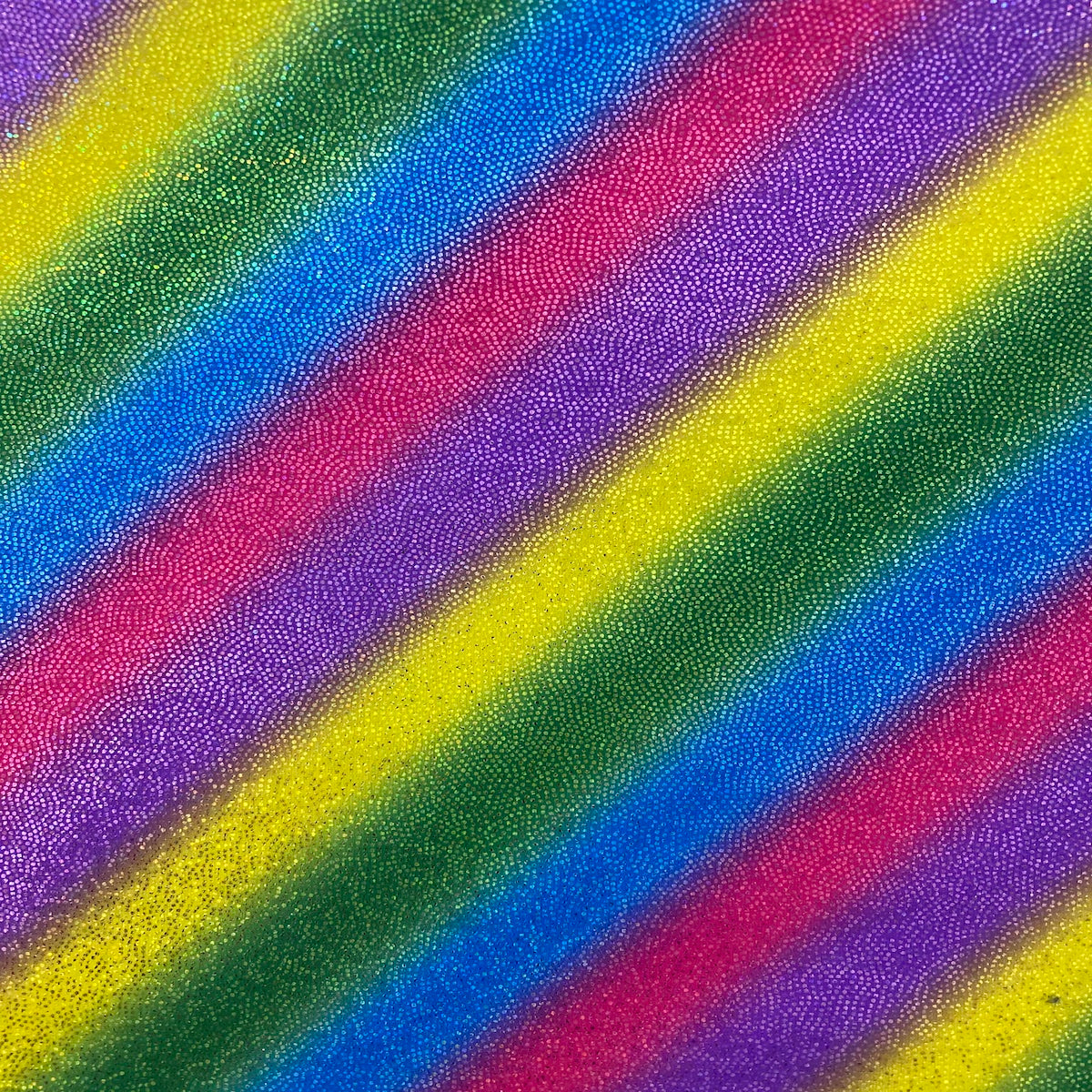 Rainbow Stripe Hologram Foil Spandex Fabric - Fashion Fabrics LLC