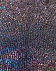 Turquoise Black Silver Holographic Shimmer Glitter Spandex Fabric - Fashion Fabrics Los Angeles 