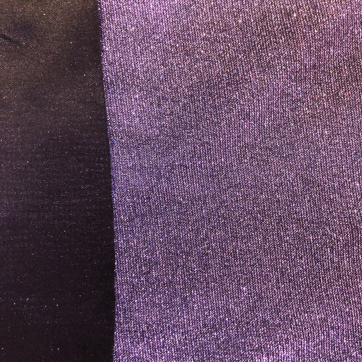 Blue Pink Lavender Holographic Shimmer Glitter Spandex Fabric - Fashion Fabrics Los Angeles 