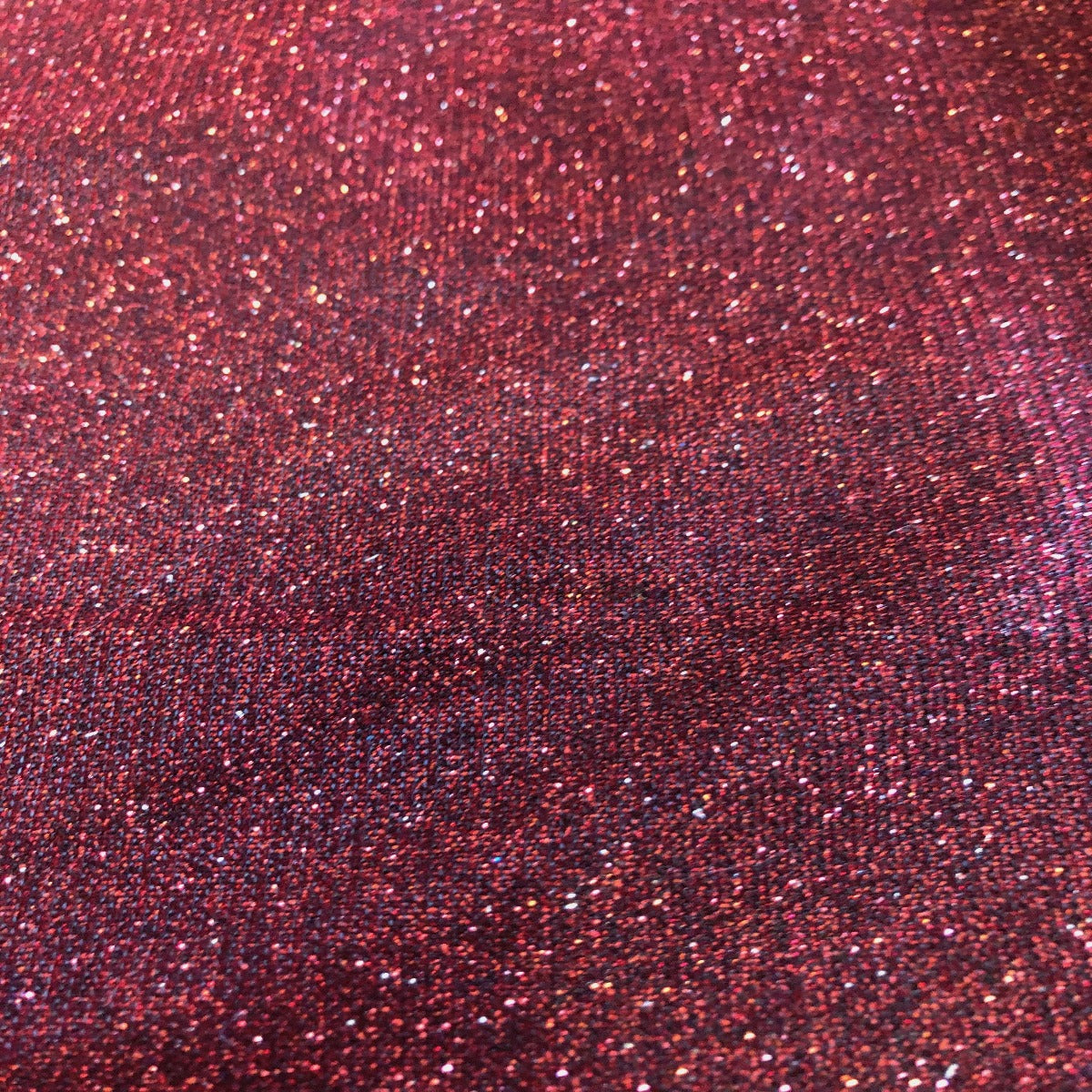 Red Black Holographic Shimmer Glitter Spandex Fabric - Fashion Fabrics Los Angeles 