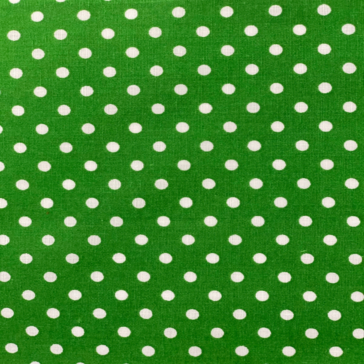 Green White Mini Polka Dot Poly Cotton Fabric - Fashion Fabrics LLC