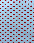 White Red Mini Polka Dot Poly Cotton Fabric - Fashion Fabrics LLC