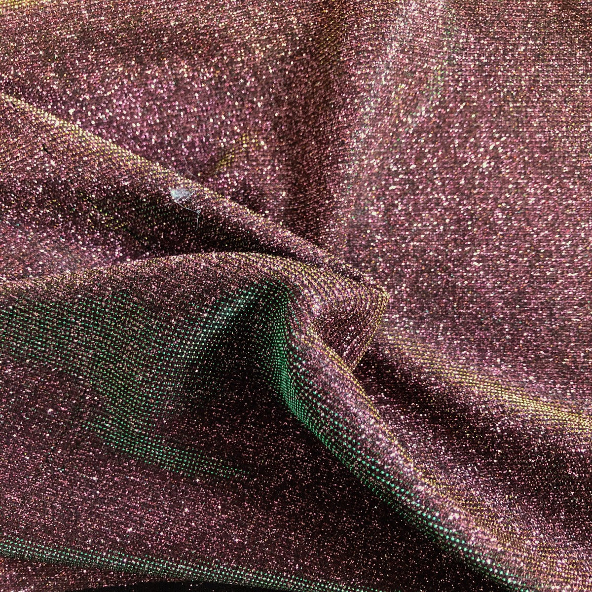 Burgundy Green Gold Holographic Shimmer Glitter Spandex Fabric - Fashion Fabrics Los Angeles 