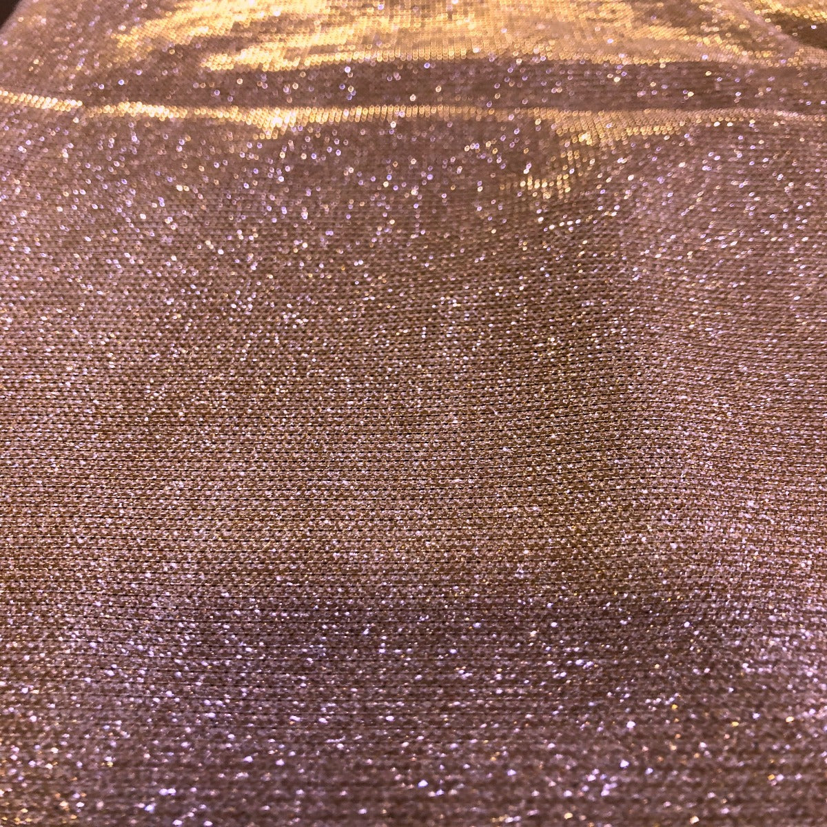 Rose Gold Holographic Shimmer Glitter Spandex Fabric - Fashion Fabrics Los Angeles 