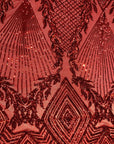 Red Alpica Sequins Lace Fabric - Fashion Fabrics LLC