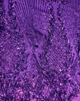 Purple Alpica Sequins Lace Fabric - Fashion Fabrics LLC