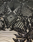 Black Alpica Sequins Lace Fabric - Fashion Fabrics LLC