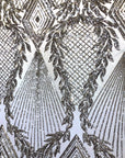 Silver Alpica Sequins Lace Fabric - Fashion Fabrics LLC