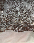 Champagne Gold Luna Stretch Sequins Lace Fabric - Fashion Fabrics LLC
